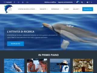 Screenshot sito: Centro ricerca cetacei