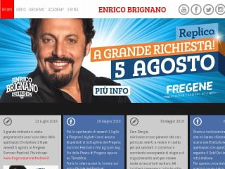 Screenshot sito: Enrico Brignano