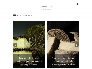 Screenshot sito: Ricette 2.0