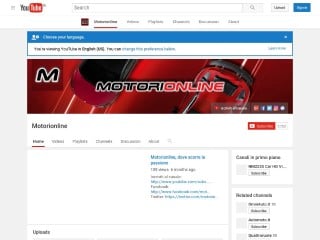 Screenshot sito: MotoriOnLine.tv