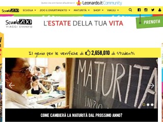 Screenshot sito: ScuolaZoo
