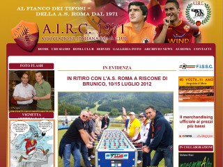 Screenshot sito: Associazione Italiana Roma Club