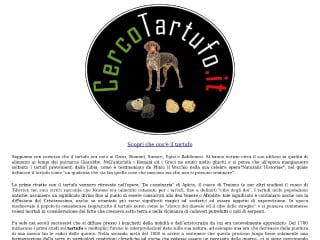 Screenshot sito: CercoTartufo.it