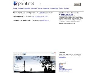 Screenshot sito: Paint.net