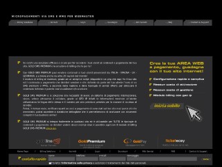Screenshot sito: Gold SMS Premium