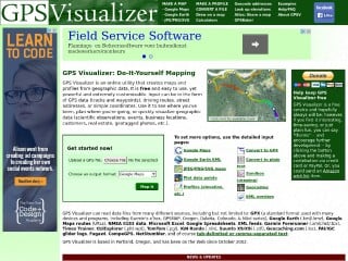 Screenshot sito: GPS Visualizer