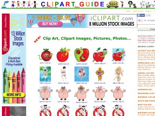 Screenshot sito: Clipartguide.com