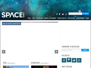 Screenshot sito: Space.com