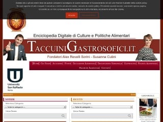Screenshot sito: Taccuini storici gastronomici