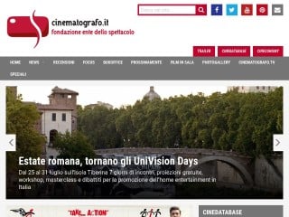 Screenshot sito: Rivista del Cinematografo 