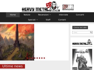 Screenshot sito: Heavy Metal Webzine