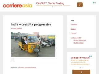 Screenshot sito: Corriere Asia