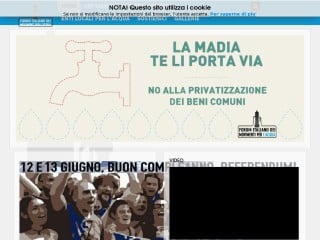 Screenshot sito: Forum Italiano dei Movimenti per Acqua