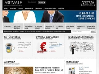 Screenshot sito: Euribor e IRS