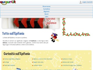 Screenshot sito: Auguri Epifania