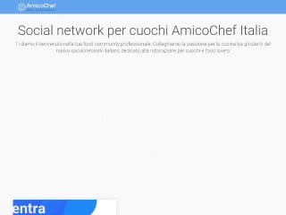 Screenshot sito: AmicoChef Italia