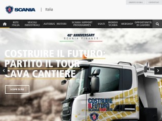 Screenshot sito: Scania Italia