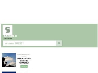 Screenshot sito: Sapere.it