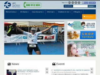 Screenshot sito: Fibrosicistica.it