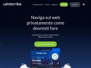 Screenshot sito: Windscribe