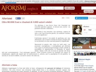 Screenshot sito: Aforismi Meglio