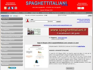 Screenshot sito: Spaghetti Italiani