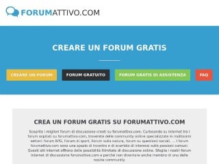 Screenshot sito: ForumAttivo