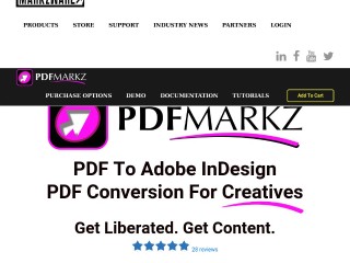Screenshot sito: PDFMarkz 