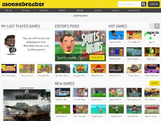 Screenshot sito: Mousebreaker.com