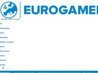 Screenshot sito: Eurogamer.it