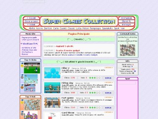 Screenshot sito: Super Games Collection