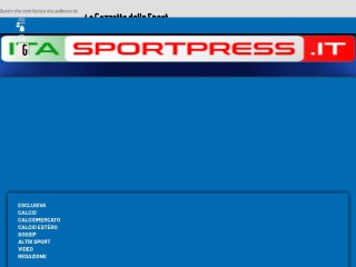 Screenshot sito: ItaSportPress
