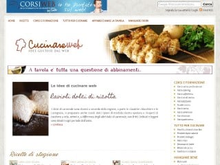 Screenshot sito: Cucinare Web