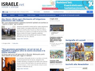 Screenshot sito: Israele.net