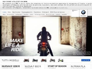 Screenshot sito: BMW Moto