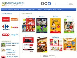 Screenshot sito: Centrovolantini.it