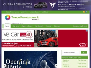 Screenshot sito: Tempoliberotoscana.it