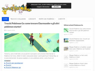 Screenshot sito: Trucchi Pokemon Go