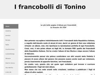 Screenshot sito: I francobolli di Tonino
