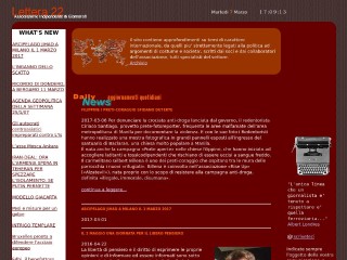 Screenshot sito: Lettera22