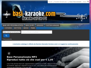 Screenshot sito: Basi-Karaoke.com