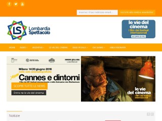 Screenshot sito: Lombardia Spettacolo