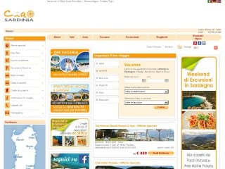 Screenshot sito: Ciao Sardinia