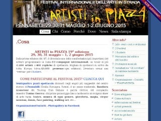Screenshot sito: Artistiinpiazza.com