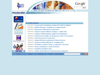 Screenshot sito: Pillole.org