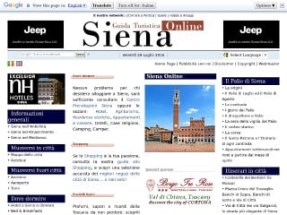 Screenshot sito: Siena online