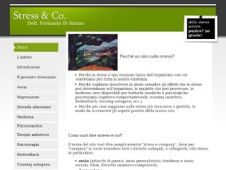 Screenshot sito: Stress e Co.