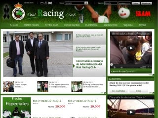 Screenshot sito: Racing Santander