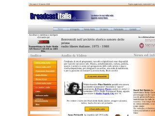 Screenshot sito: Broadcast Italia