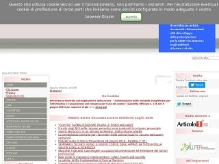 Screenshot sito: Diario Prevenzione